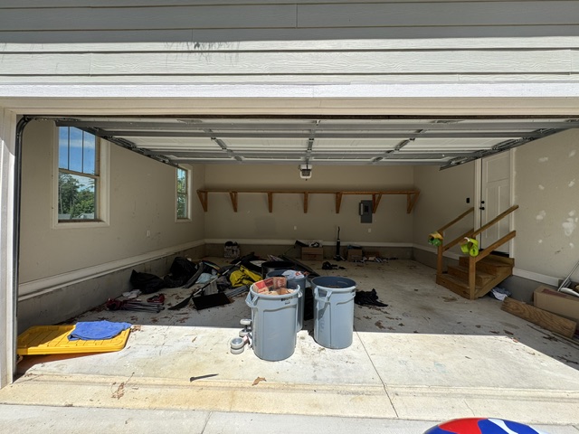 Garage cleanout before — packed with junk in Moore County NC