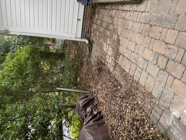 After: back patio of Pinehurst Village home cleared of all renovation debris