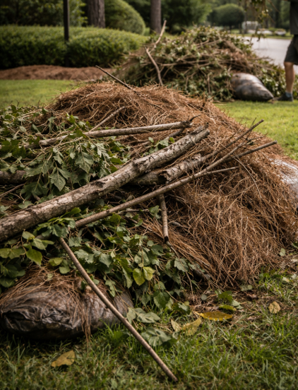 Yard waste and brush removal in Pinehurst NC